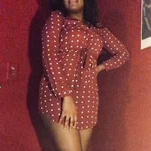 Red polka dot dress!